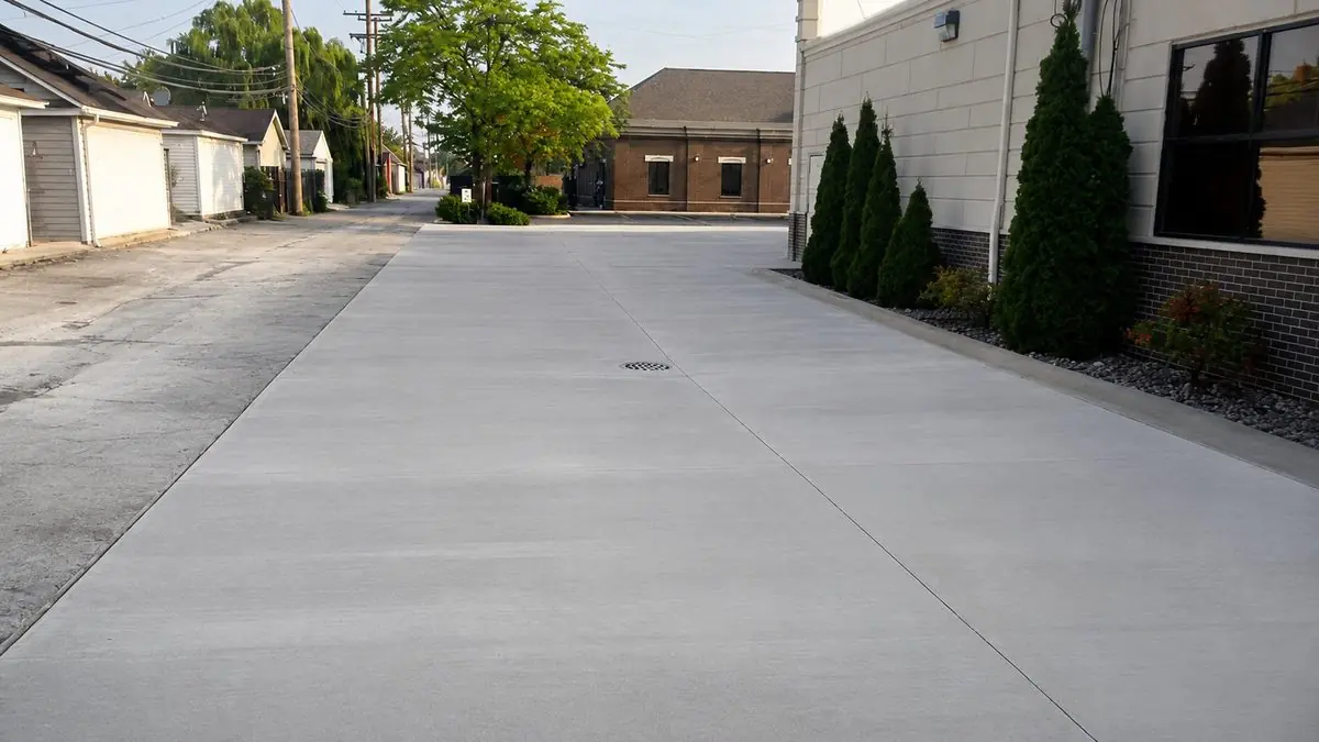 Commercial concrete drive in Dearborn, MI
