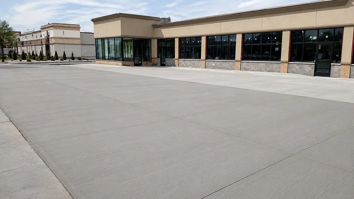 Large commercial concrete lot in Dearborn, MI